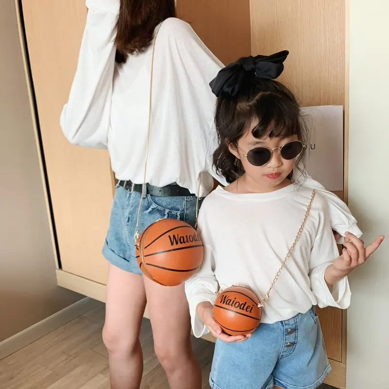 Latest design fancy girls women mini basketball kids basket ball purse handbags ladies hand bags