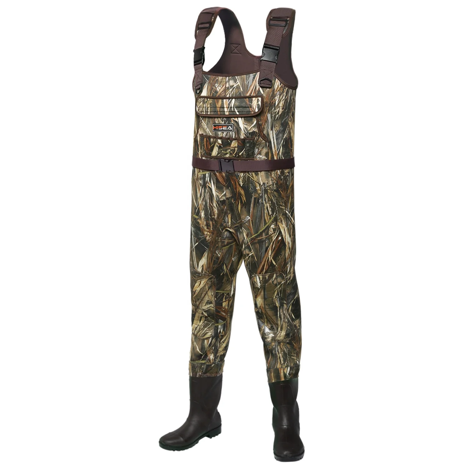 Basics Neoprene Chest Waders Duck Hunting Bootfoot Waders for Men with Boots Waterproof Camo Fishing Waders