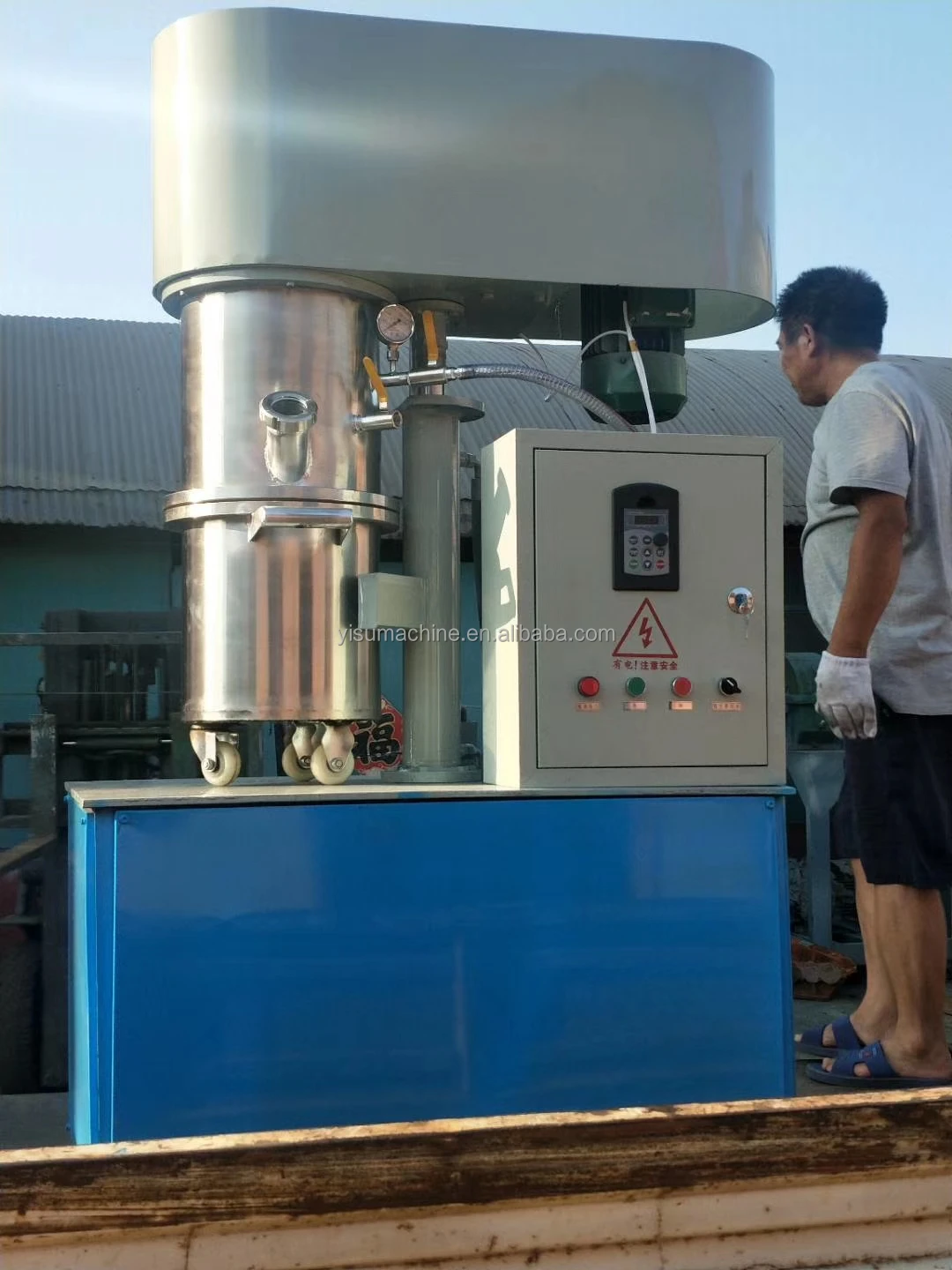 battery mixers powerful dual heated plastisol ink dispenser silica gel glass glue paste double shaft planetary vacuum mixer