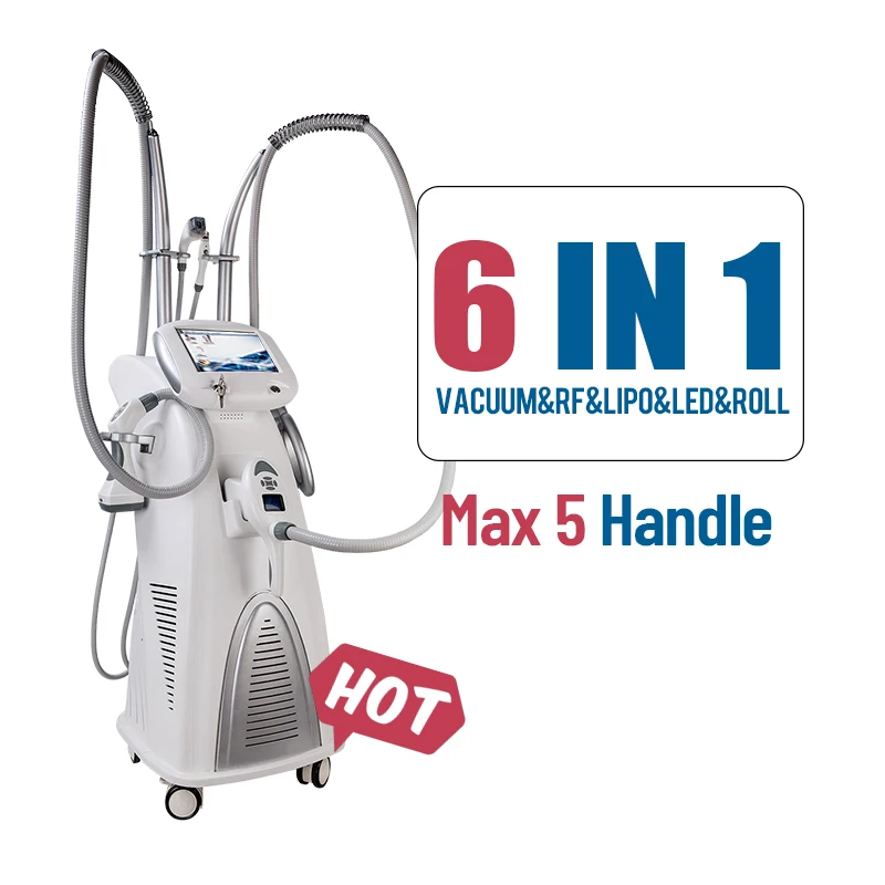 Popular RF Vacuum Roller Body Slimming Muscle Shaping Equipment Ems Muscle Stimulator Muscle Machine Color Touch Screen 10mhz