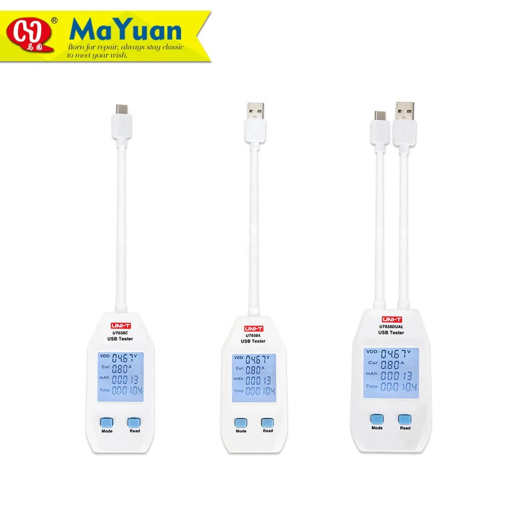 UNI-T UT658A, 658C, 658 двойная серия Многофункциональный цифровой USB тестер мощности
