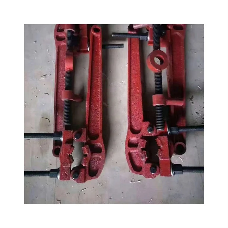 On Stock Products Well Drilling Use 50-90 mm Manual Hydraulic Type DTH Drill Pipe Breakout Chain Tong For Sale
