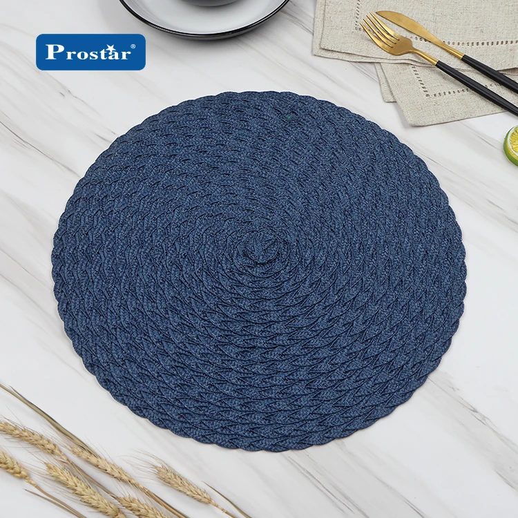 Wholesale pp woven placemats pp braided round place mat