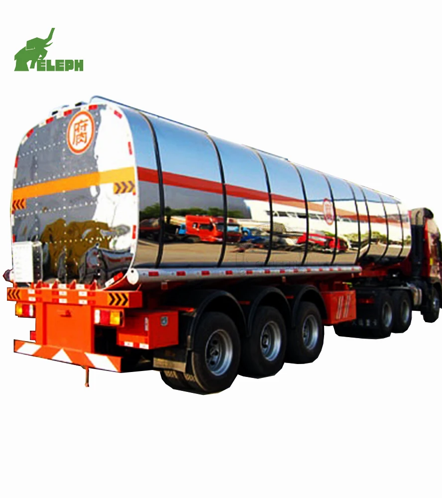 Factory Supply aluminum alloy stainless semi trailer steel material oil truck transport tanker semitrailer semi tank trailer