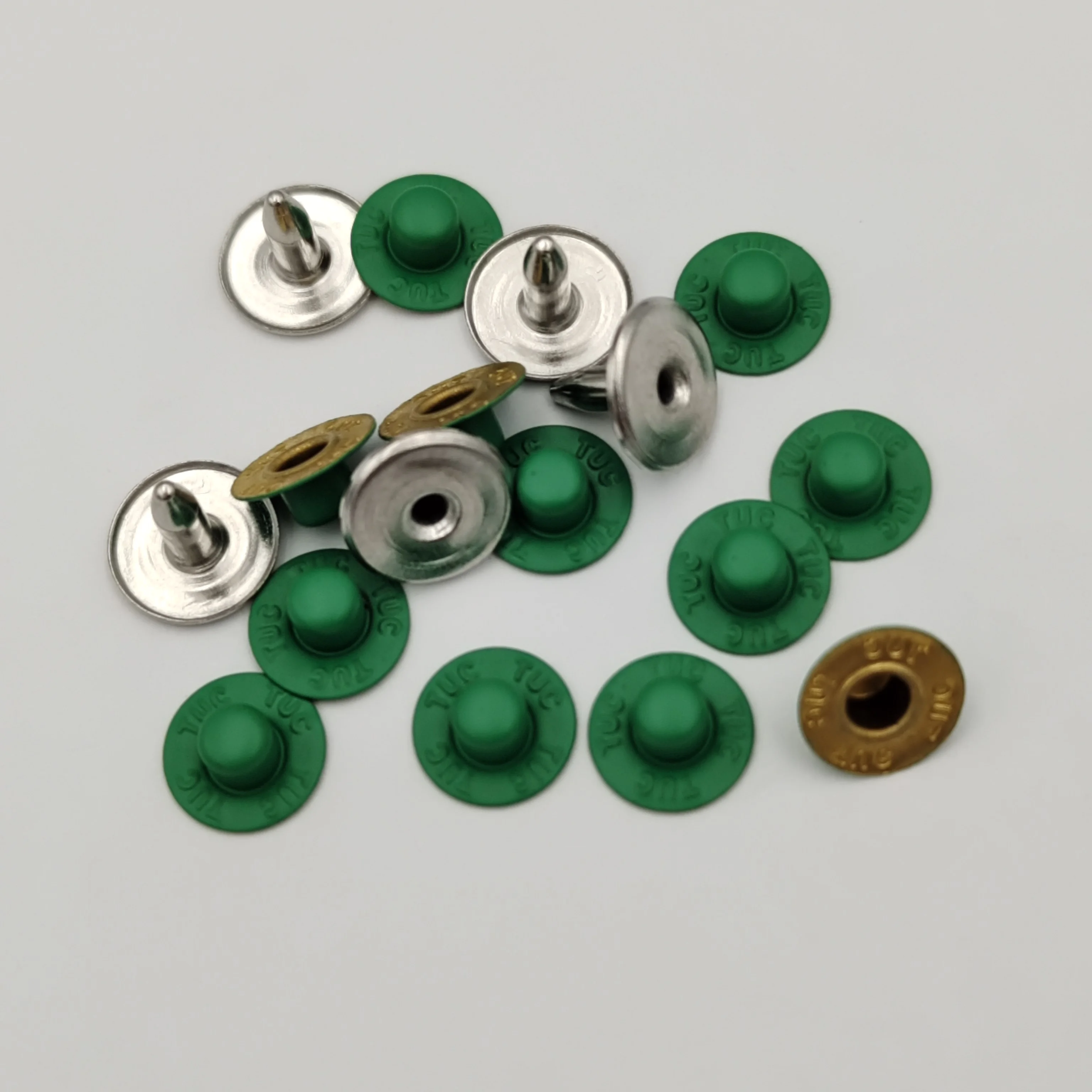 Custom 8mm Logo Metal Rivets Studs Clothing Garment Shoes Double Side Brass Rivet