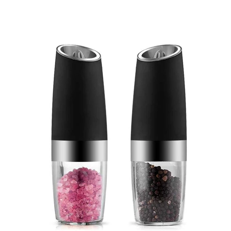Promotional battery operate gravity handheld electric pepper mill grinder salt and pepper mill