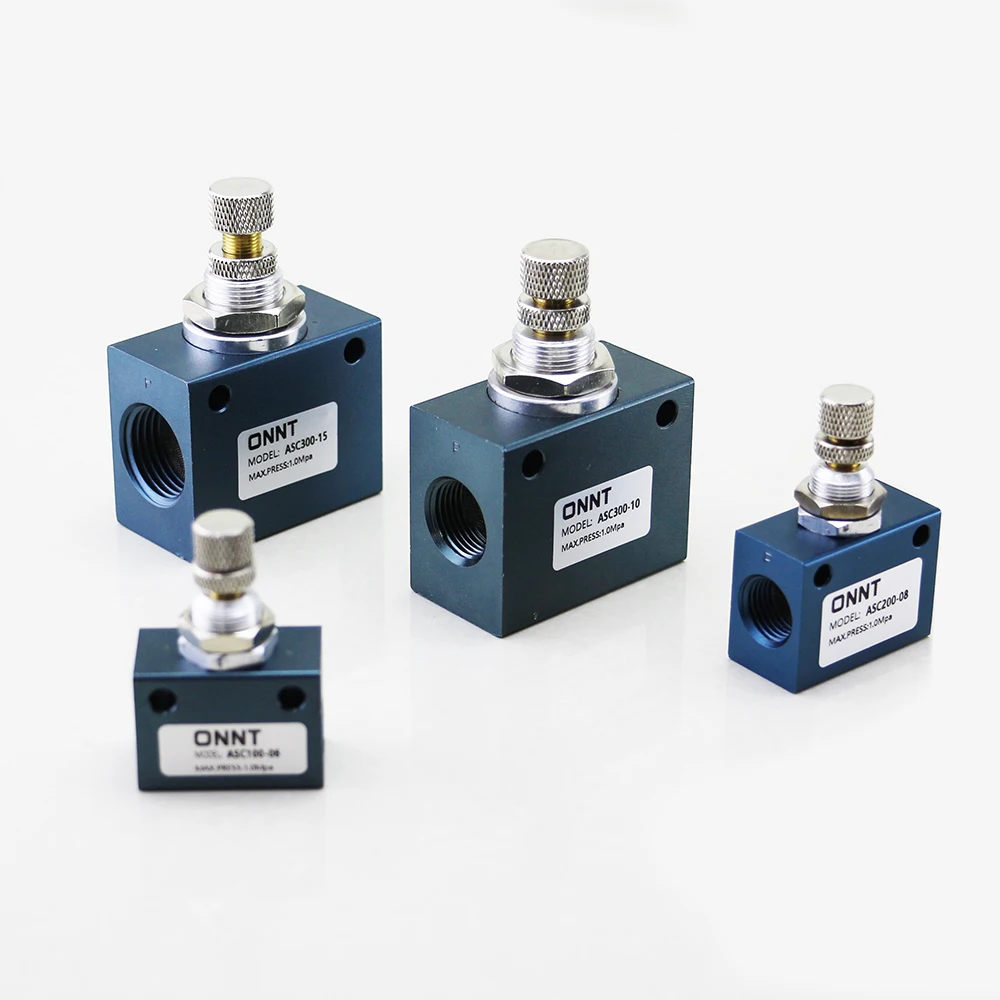 ASC Series Aluminum Alloy Pneumatic Air Manual Flow Control Valve ASC100-06 ASC200-08 ASC300-10 ASC300-15