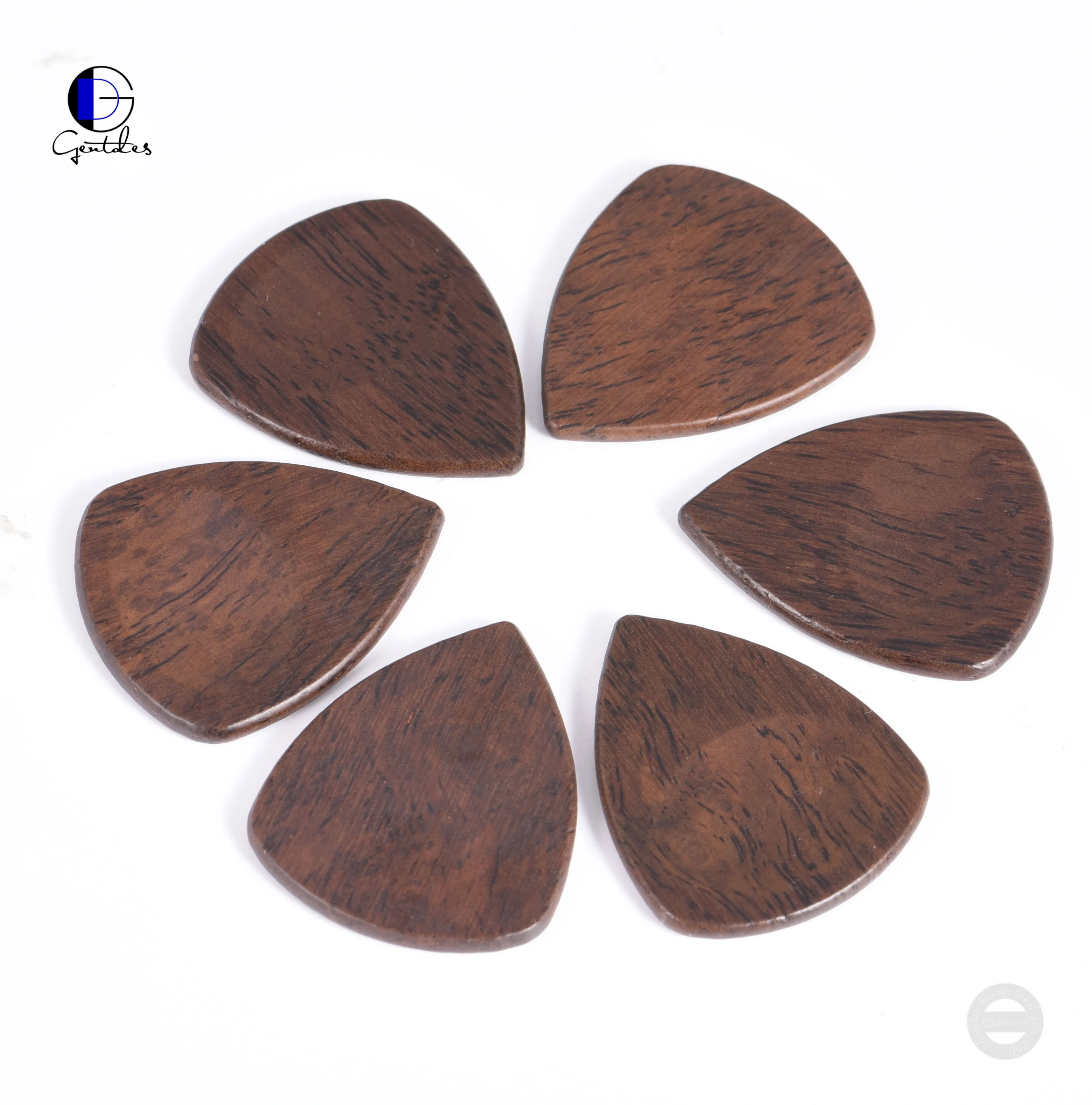 Gentdes Jewelry Handmade Guitar Solid Wood Picks Ebony Guitar Picks For Sale