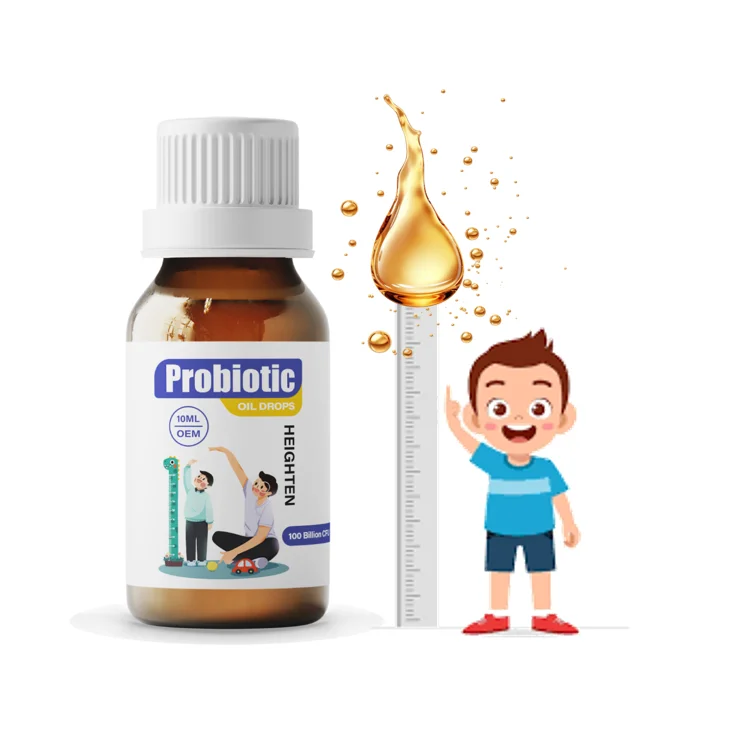 Oem Natural Grow Supplement Probiotic Oil Drops Heighten with Calcium for Increase Bone