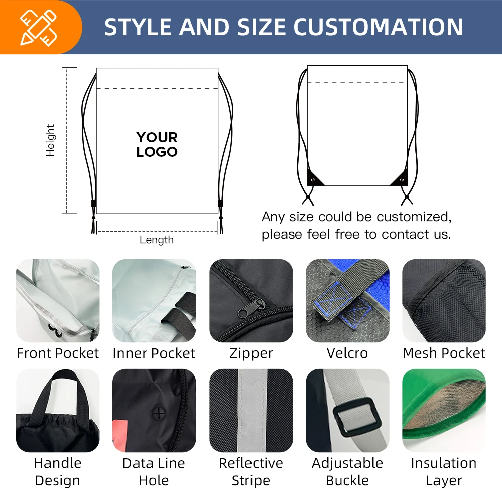 Kuoshi Custom Cheap Made Using Recycled Rpet Backpacks Promotional Travel Polyester Backpack Bag