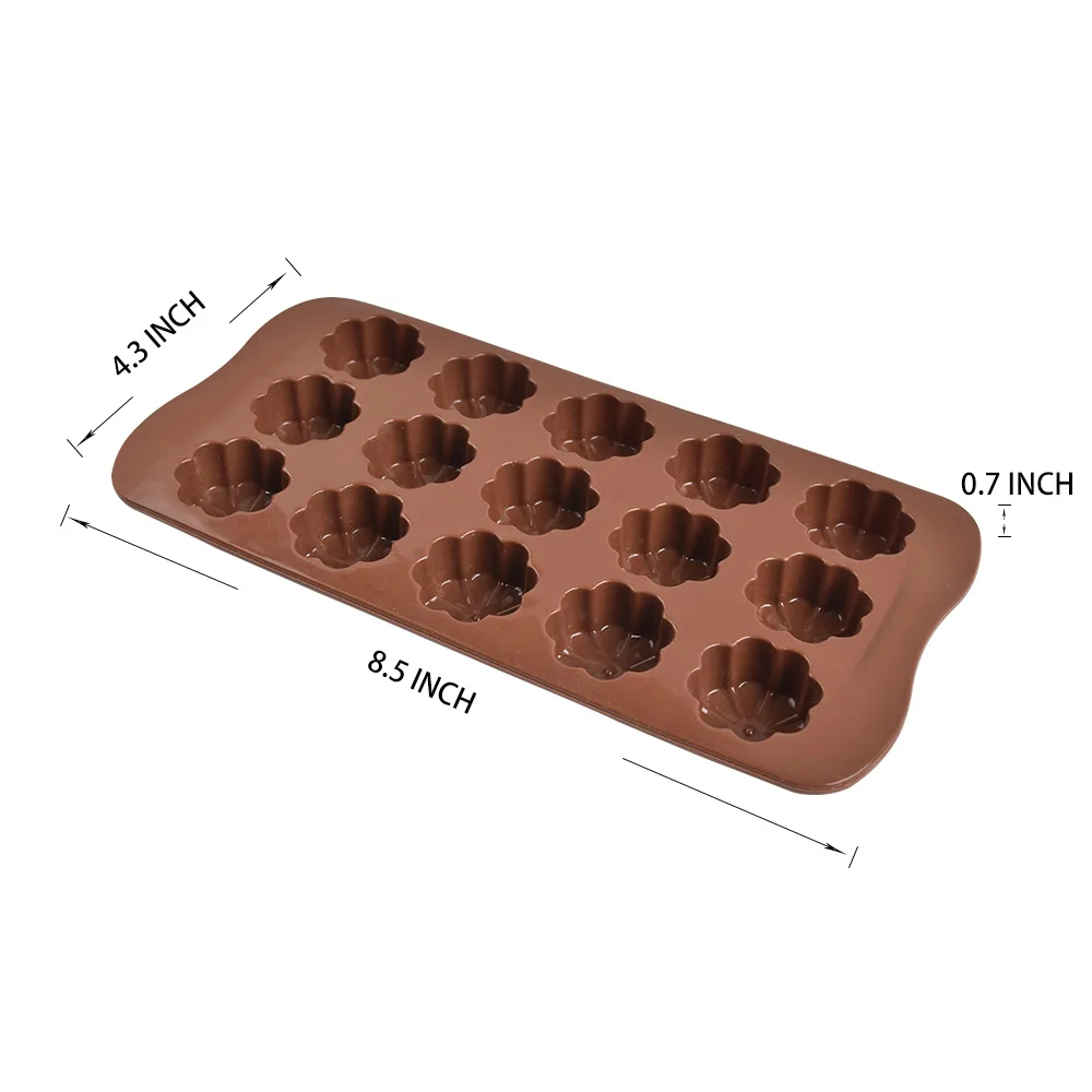 New Design Manual Filling Flower Shape Chocolate Mold Silicone Baking Mold, Chocolate Molds&Candy
