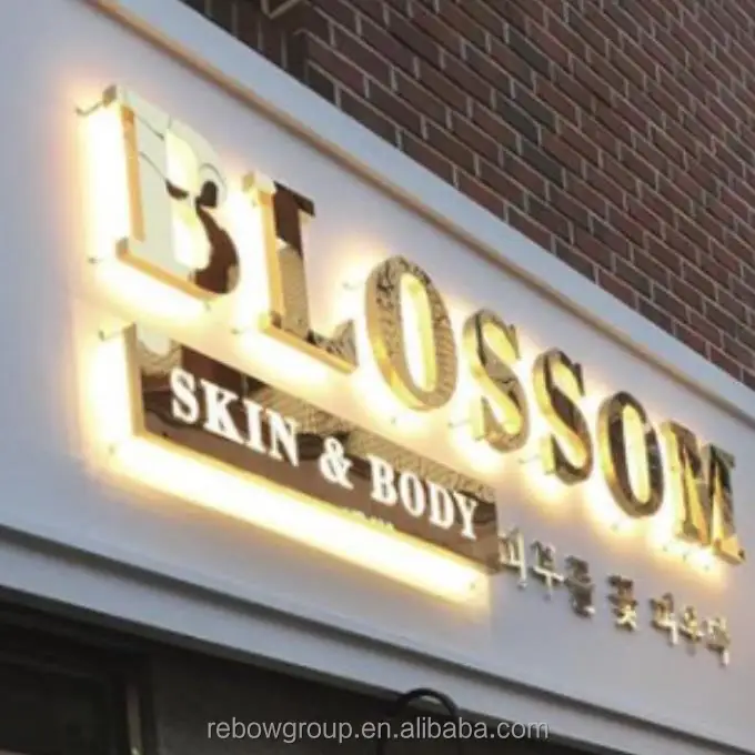 lighted luminous business sign and logo outdoor storefront custom channel signs for business 3d led sign board outdoor