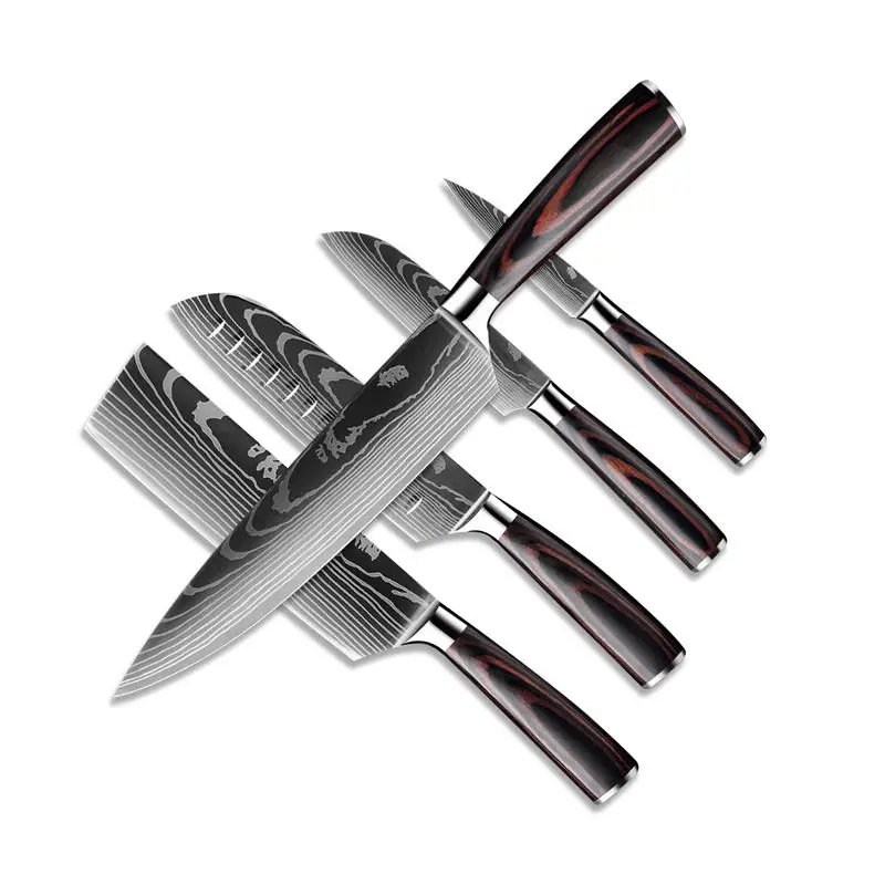 2023 new arrivals kitchen double forged durable G10 handle 5pcs vg10 damascus chef knife set