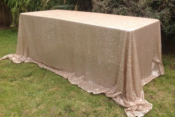 Party rectangle sequin sparkle table cloth for wedding