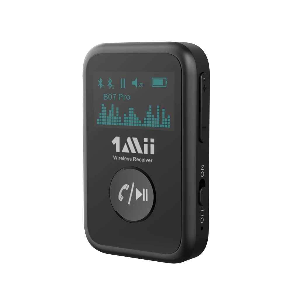 Оптовая продажа Автомобильный аудиоприемник 1 Mii B07 Pro с 3,5 мм Aux 5,0 версия до 10 часов долгое время работы громкой связи для автомобиля