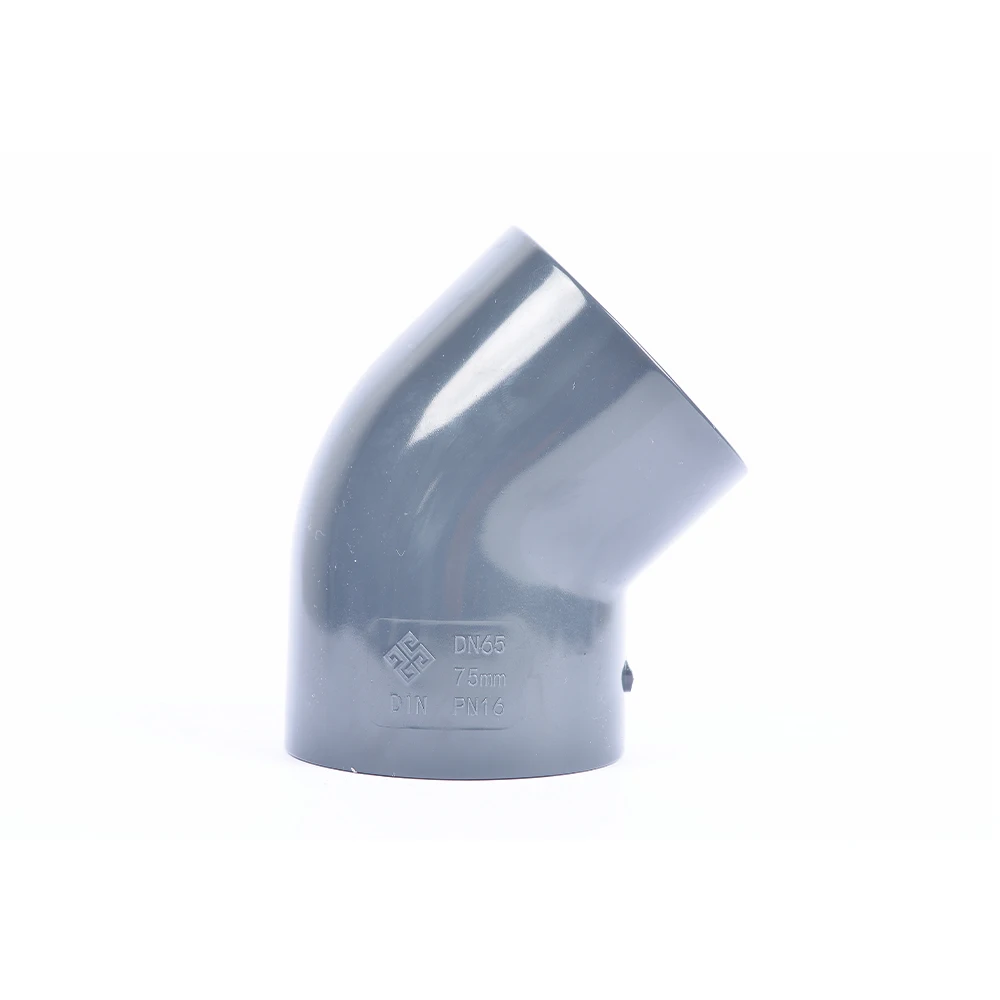 Sanking 20-50mm UPVC 45 Degree Elbow Tube Connector 45 Degree  45 Degree Elbow PVC Grey  Water Pipe Fittings Elbow