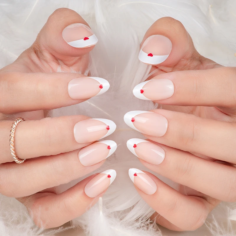 Top Trending Nail Supplier Wholesale Price INS Designed Full Cover Oval Fingernails Faux Ongles Press on Nails