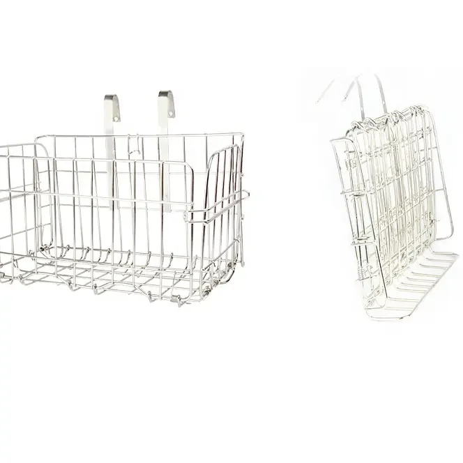 2023 hot sell cheap durable Stainless steel bicycle basket High quality Stainless removable bicycle basket