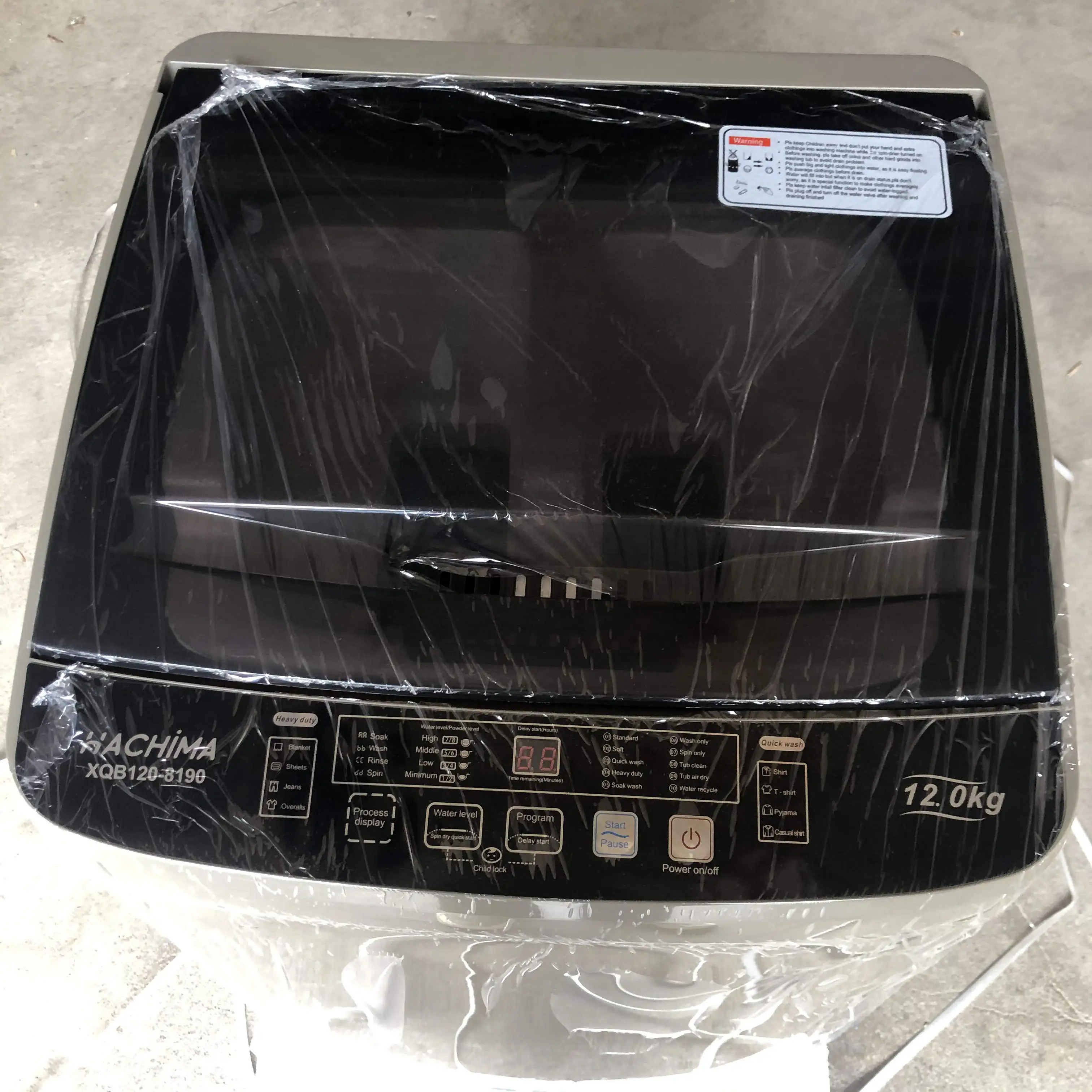 Hot automatic washing machine English 12kg wave wheel elution machine top loading washing machine