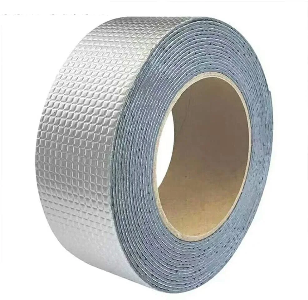 
Sun Board Roof With Aluminum Tape Foil Thicken Rubber Cheap High Quality Rubber Waterproof Aluminum Foil Butyl Tape 