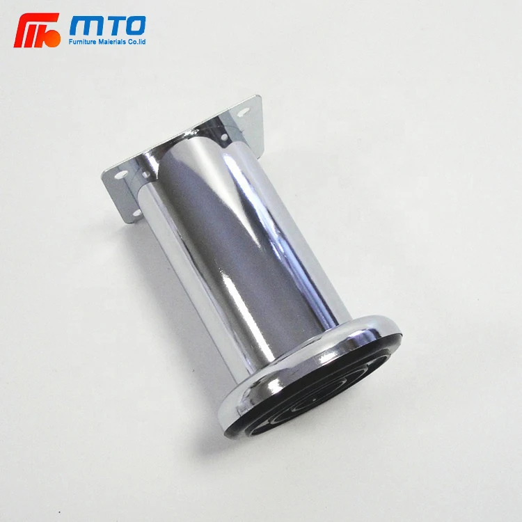 Adjustable Chrome Plated Round Base Metal Furniture Sofa Legs Hot Sale Furniture Feet Metal Leg For sofa