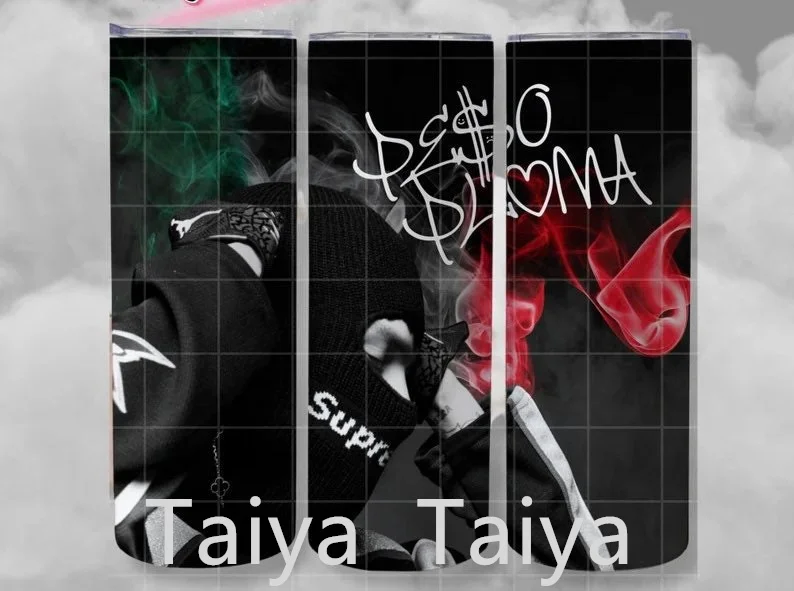 Factory price new fashion Custom cartoon stitch Peso Pluma karol g Sublimation coffee mugs reusable cups