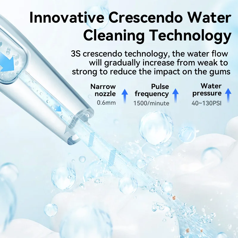 C2 SE Cordless Dental Irrigator 12 Gears 350ML Rechargeable Portable Water Flosser Oral Water Jet Teeth Cleaner
