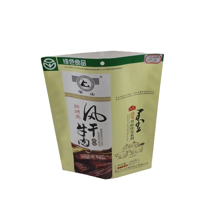 keep fresh custom vacuum meats and beef stand up pouch food grade packaging bag