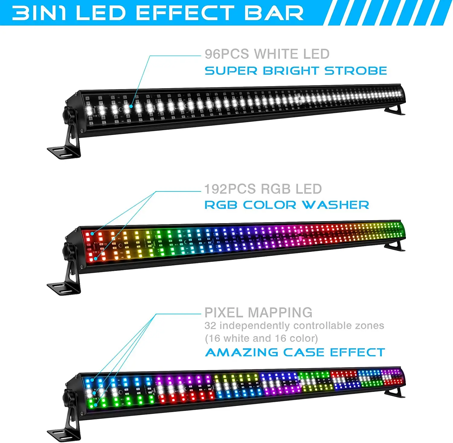 Ppsk 288led 100 Вт RGBW 4 в 1 DJ стробоскоп с эффектом погоня для освещения сцены
