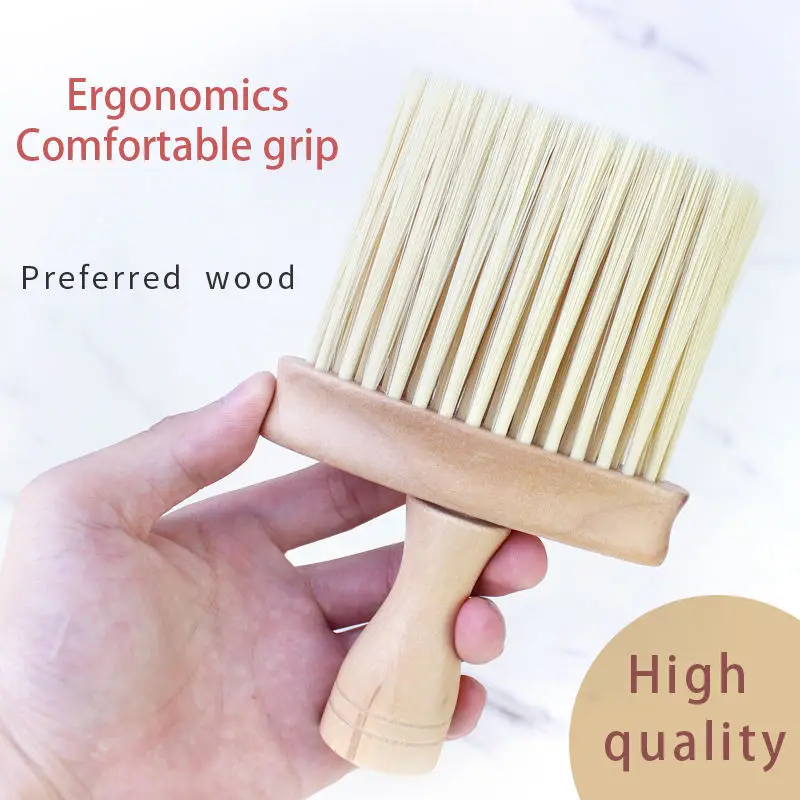 Hot selling wooden handle broken hair fibre brush professional salon haircutting styling self cleaning hair brush