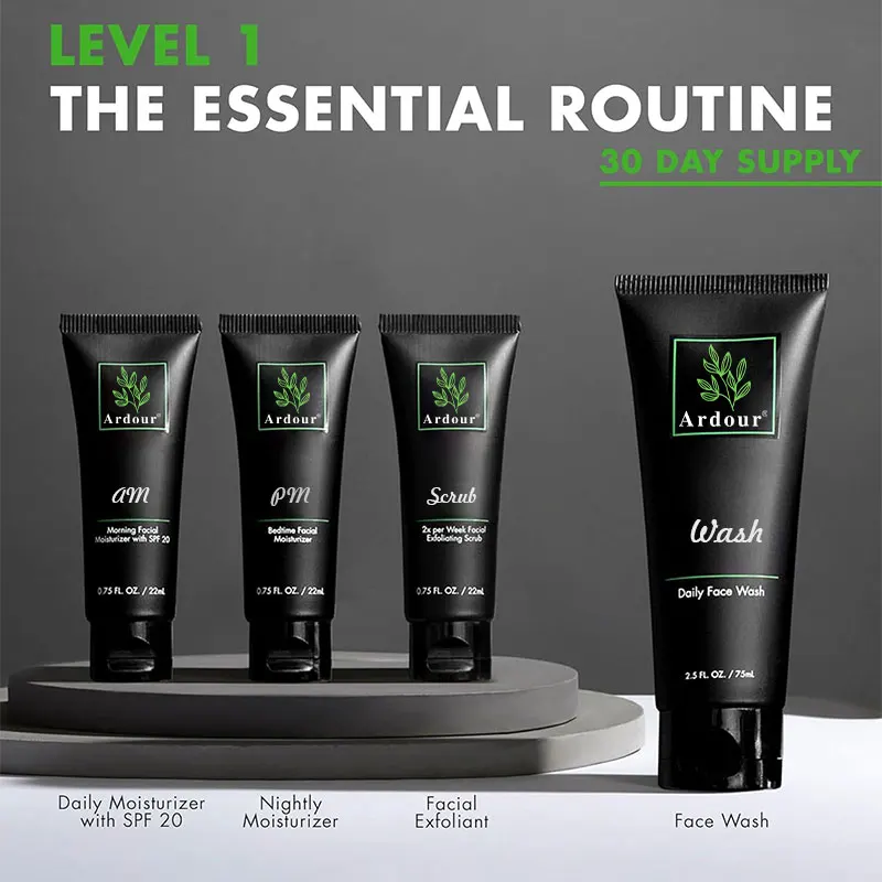 OEM Mens Skin Care Set Face Wash Kit for Fines Lines & Wrinkles Includes Face Wash Facial Scrub & Moisturizer