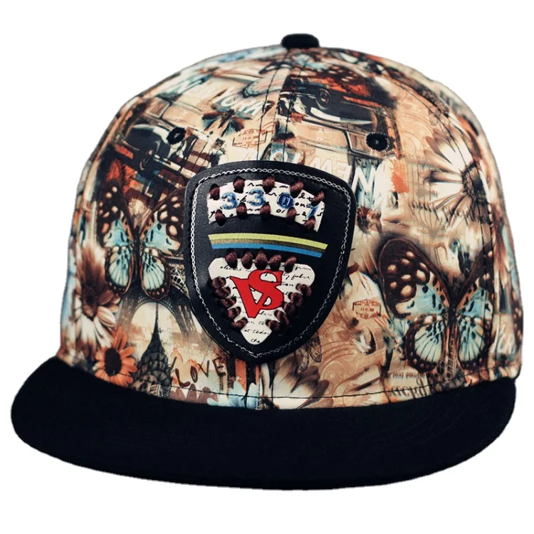 Wholesale All Over Sublimation Printed Hip Hop Hat Basketball Gorras Custom Design Your Own Logo 5 Panel Snapback Cap