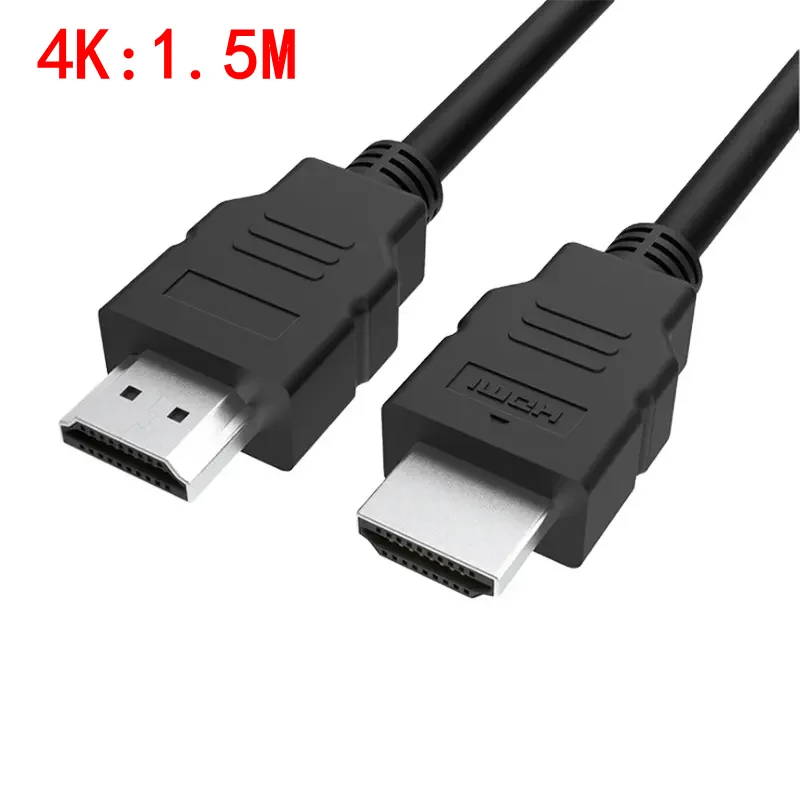 Hot sale High Speed 1.5M  4K60HZ  OD5.5 PVC Nickel Plated Black Data Connection Male To Male HDTV Cable 2.0