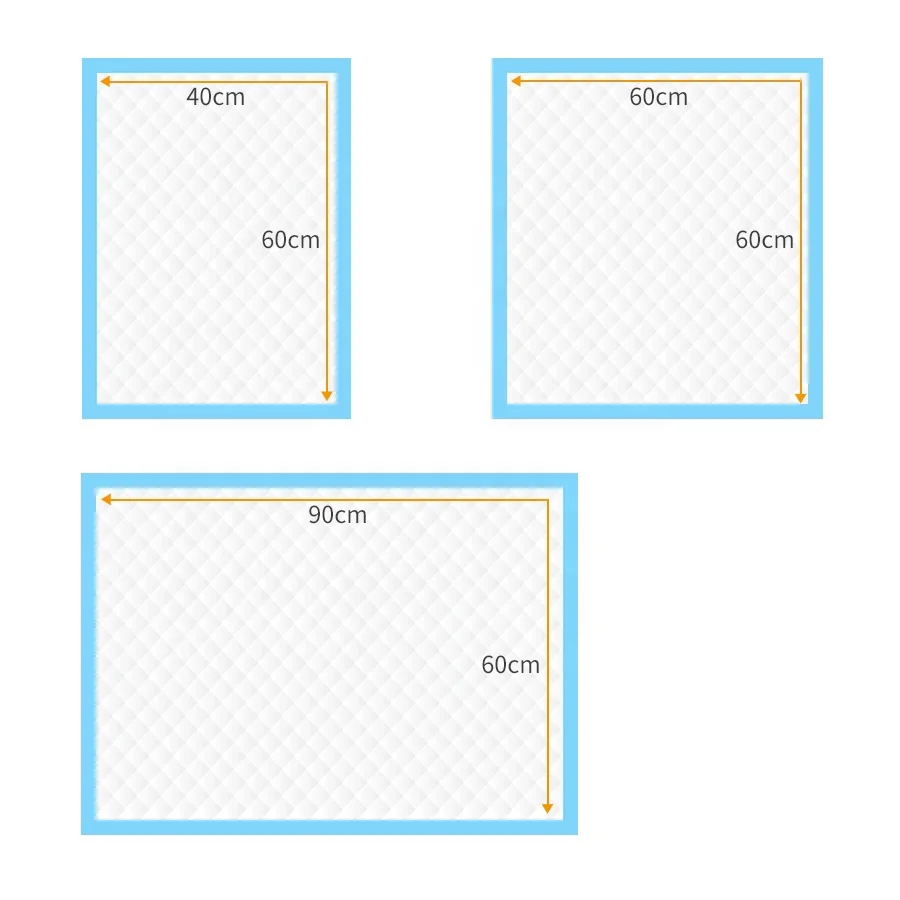 Hospital medical absorbent disposable bed under pad waterproof pads 60x90 for personal care