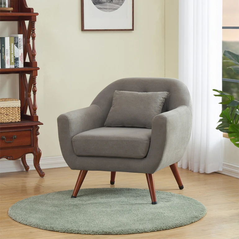 
Manufacturer Supplying Nordic Living Room Sofa Set Furniture Fabric Gray 