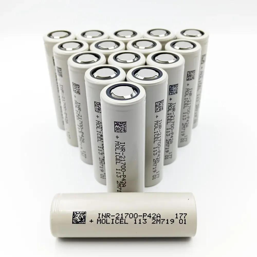 Grade A MOLICEL P42A 3.6V 4200mAh 21700 Rechargeable 45A Battery With Good price INR21700 P42A