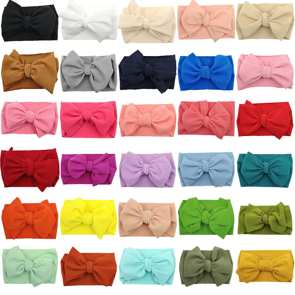 Turban Baby Girls Headband Knot Bow Headwrap 30 Colors Newborn Photo Props Girls Headwear Infant Baby Headband Hair Accessories