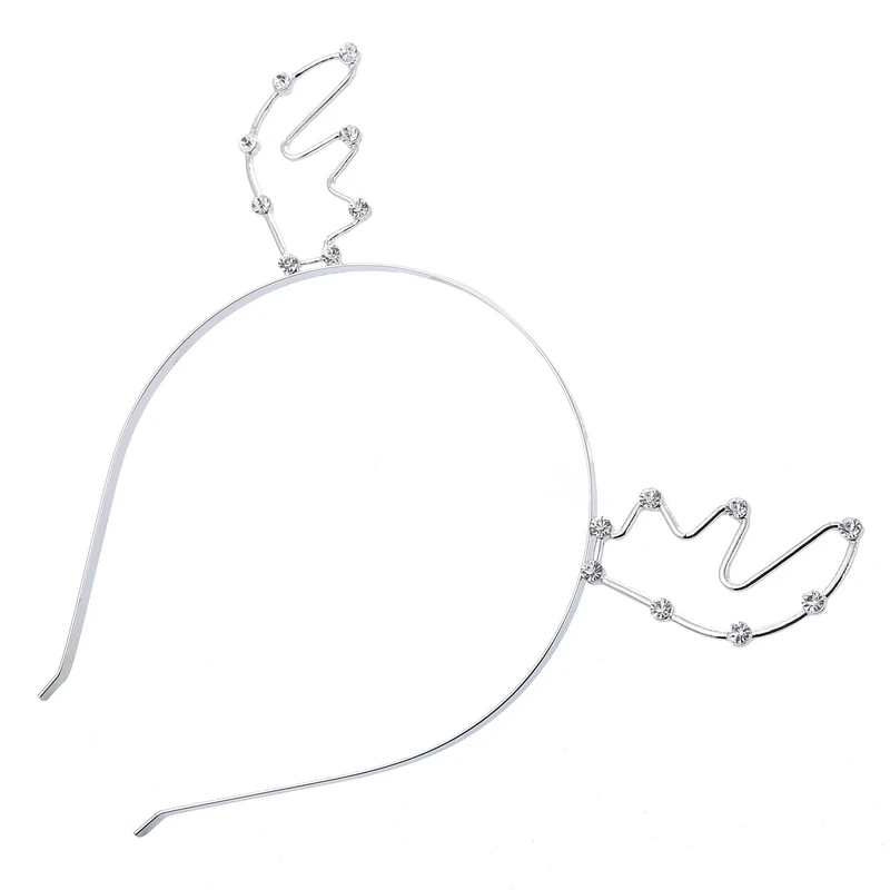 Alloy Rhinestone Hair Accessories Hairband Headband for Christmas  metal christmas headband