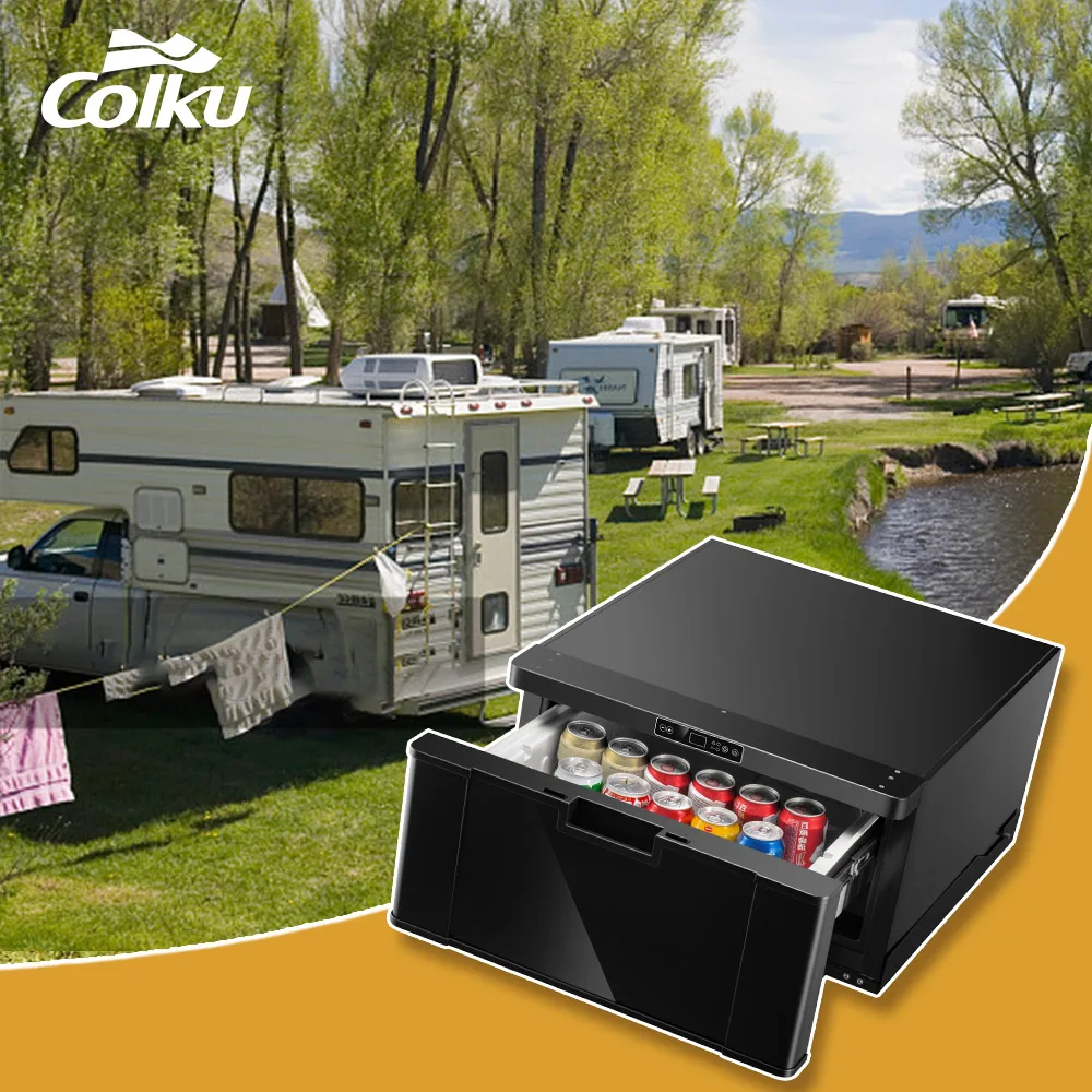 Colku Brand Good Quality Mobile Energy-saving Well-Behaved Mini Freezer 12v 24v Drawer Refrigerator
