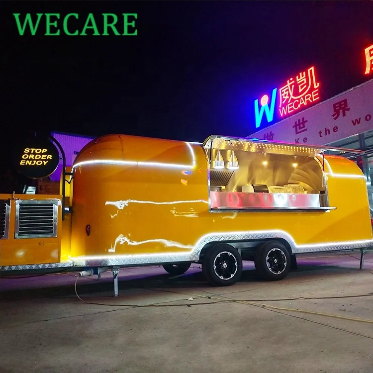 
Wecare concession airstream catering trailer mobile fast food cart, mobile food truck With CE & EEC 
