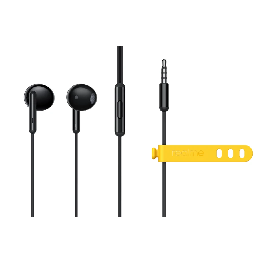 
Realme Buds Classic Earphone In-line HD Microphone Built-in Music r Call Control Tangle Free 14.2mm Audio Drive for Smartphone 