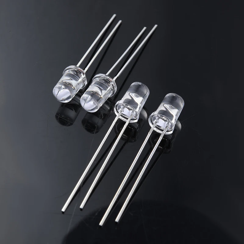 Оптовая продажа, УФ светодиоды, нм, нм, круглая головка, прозрачные линзы, фиолетовый цвет, диоды