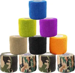 Custom Durable Logo Wrap Tube Fittings Sports Tape Sticky Elastic Non Woven tattoo pen machine bandage