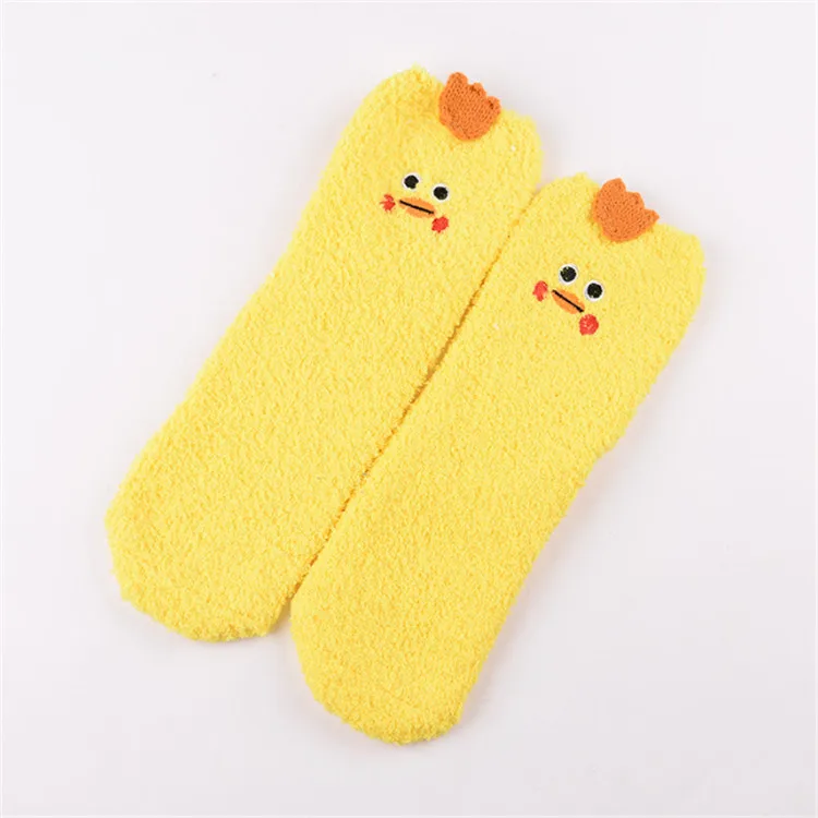 3D Cartoon  Cute Animal Tiger Cat Panda  Bluk Gift Box Packed Socks   Floor Fuzzy Fluffy Socks  Women