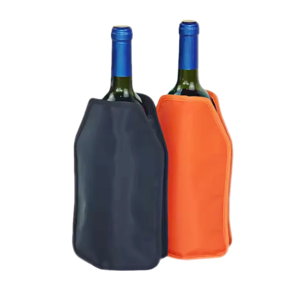 Wholesale Wine Bottle Cooler Sleeve Gel Ice Pack Fast Cold Insulation Wine Bag Wine Wrap Sleeve Freezer Cover