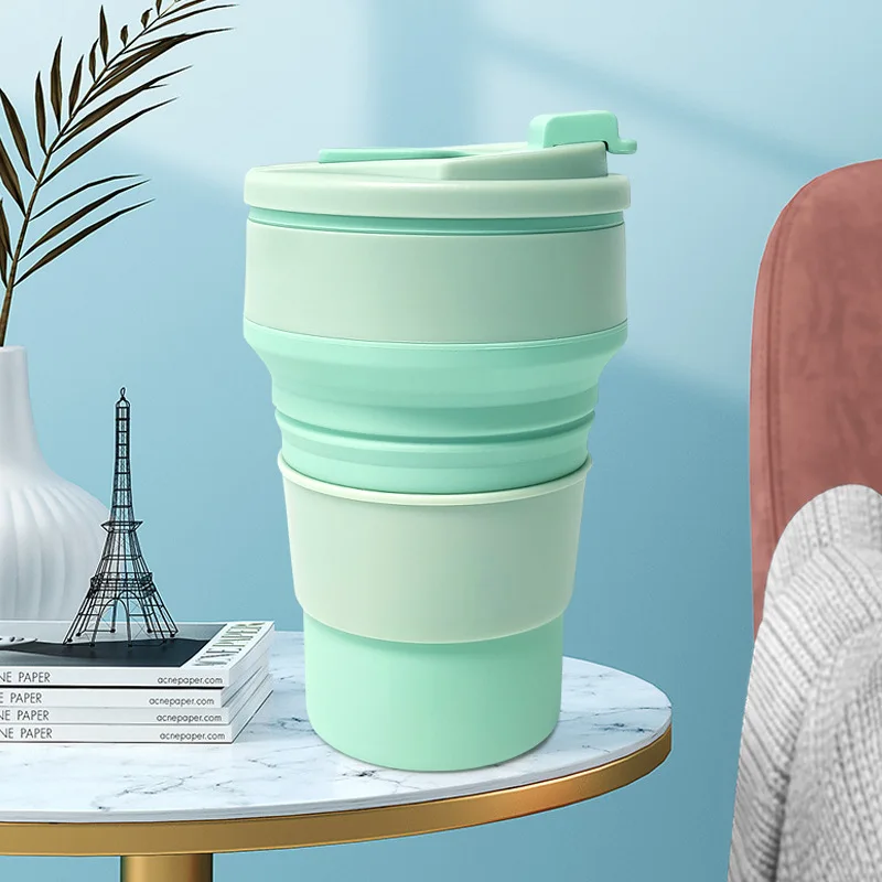 Cup Folding Multifunctional Collapsible Silicone  Travel Camping Coffee Cup  Collapsible Water Bottle Foldable silicone cup