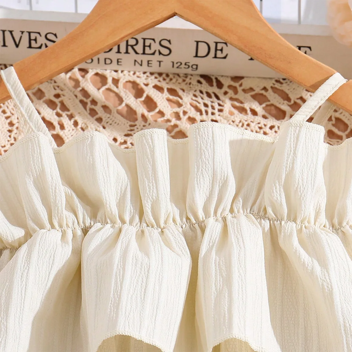 2023 Summer Children Outfits Wholesale Off Shoulder Solid Color Tops Skirt Two Piece Big Kids Clothes Girls Clothing Sets