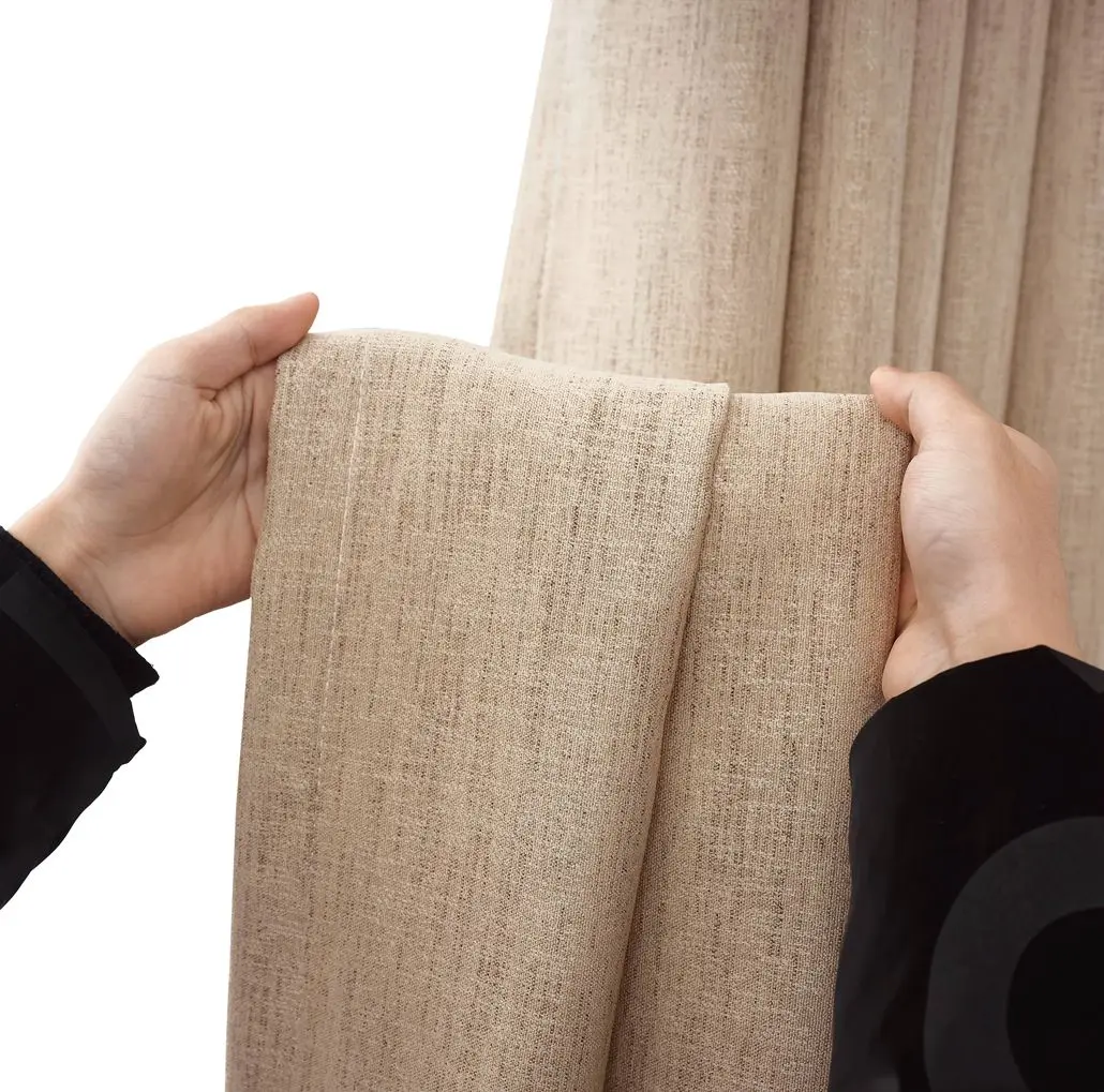 Wholesale thick blackout curtain panels Window Curtain, Blackout insulated Linen fabric curtain blackout/