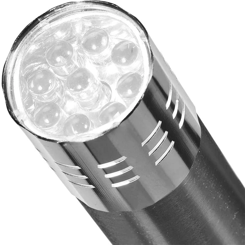 Flashlight Mini Aluminum Ultra Violet 9 LED Flashlight Blacklight Torch Light