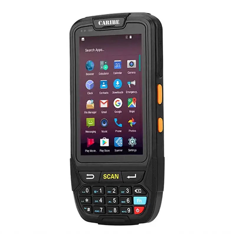 Caribe Pl-40l Rugged Android Touch Screen Handheld Barcode Support 1d Laser Scanner And 2d Scanner
